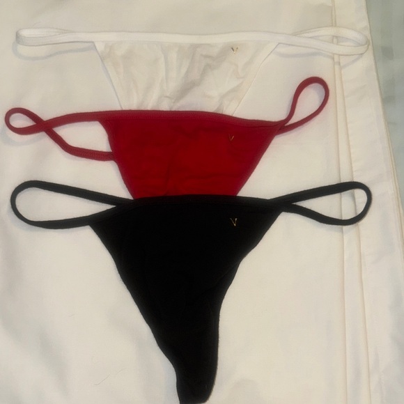 Red, Black, and White Thong Set - Picture 1 of 2